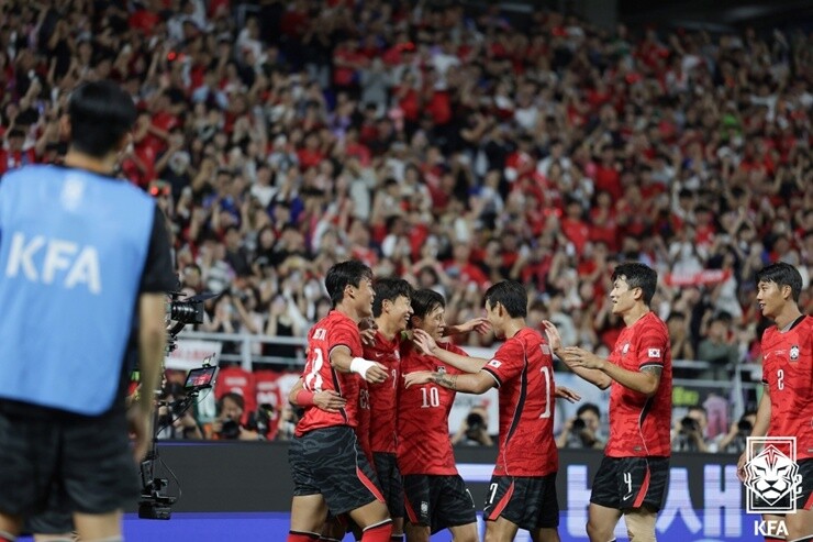 대표팀은 2026 북중미 월드컵 이후 첫 일정에서 에콰도르를 상대로 3-0 완승을 거뒀다. 사진=KFA 제공