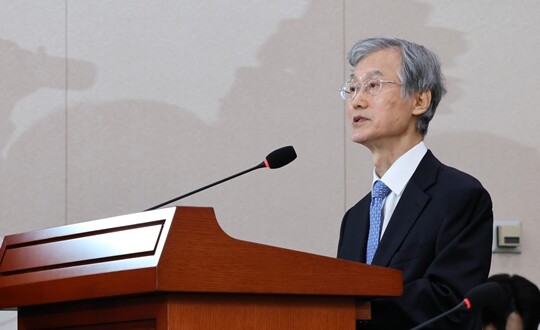 조희대 대법원장이 10월 6일 국회 법제사법위원회에서 열린 대법원 등에 대한 국정감사에서 인사말을 하고 있다. 사진=박은숙 기자