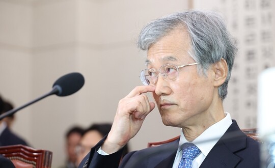 조희대 대법원장이 10월 6일 국회 법제사법위원회에서 열린 대법원 등에 대한 국정감사에 출석해 자리해 있다. 사진=박은숙 기자