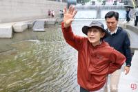 이명박 청계천 산책