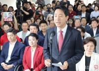 소감 밝히는 오세훈 서울시장  당선자
